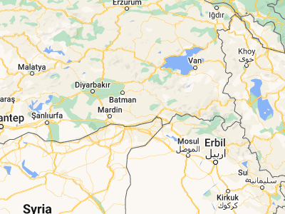Map showing location of Dargeçit (37.54545, 41.71966)