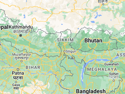 Map showing location of Dārjiling (27.03333, 88.26667)