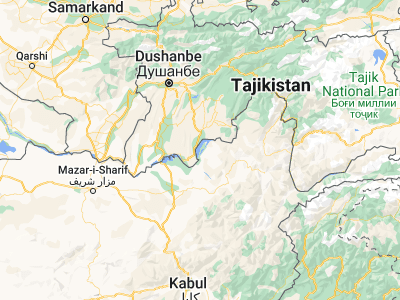 Map showing location of Darqad (37.38414, 69.45294)