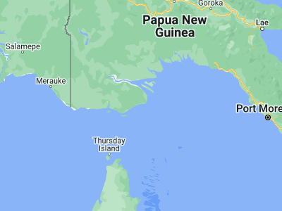 Map showing location of Daru (-9.07628, 143.20919)