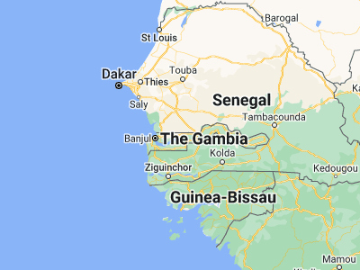 Map showing location of Daru Rilwan (13.55, -15.98333)