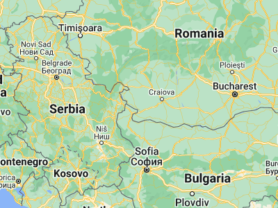 Map showing location of Dârvari (44.2, 23.05)