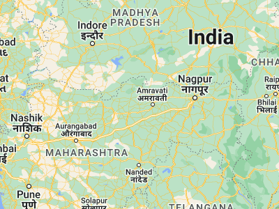 Map showing location of Daryāpur (20.93333, 77.33333)