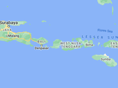 Map showing location of Dasanlian Lauk (-8.5514, 116.5189)