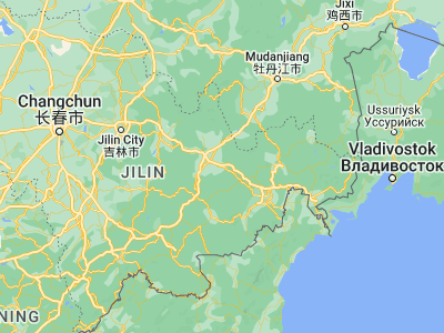 Map showing location of Dashitou (43.30667, 128.51139)