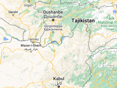 Map showing location of Dasht-e Archī (37.13333, 69.16667)