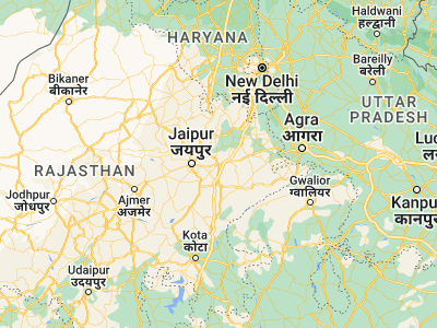Map showing location of Dausa (26.89, 76.33584)