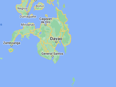 Map showing location of Davao (7.07306, 125.61278)