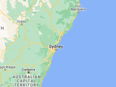 Map showing location of Davistown (-33.48333, 151.36667)