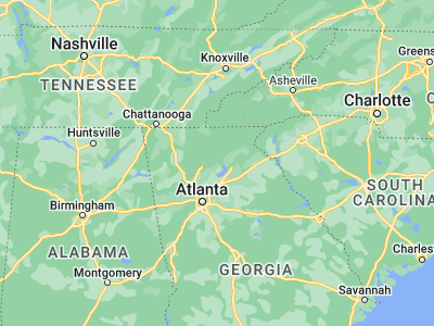 Map showing location of Dawsonville (34.42121, -84.11908)