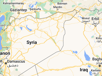 Map showing location of Dayr az Zawr (35.33588, 40.14084)