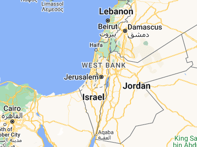 Map showing location of Dayr Ibzī‘ (31.91727, 35.12105)