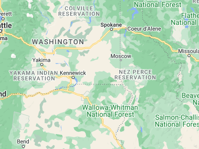 Map showing location of Dayton (46.32375, -117.97244)