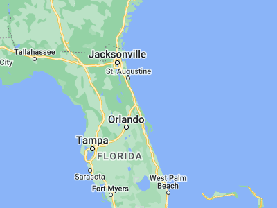 Map showing location of Daytona Beach (29.21081, -81.02283)