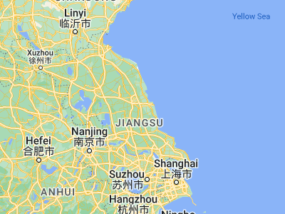Map showing location of Dazhong (33.19973, 120.4578)