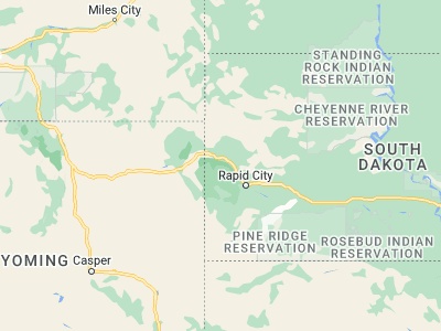 Map showing location of Deadwood (44.37665, -103.72964)