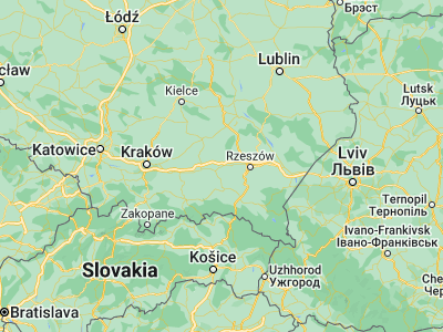Map showing location of Dębica (50.05146, 21.41141)