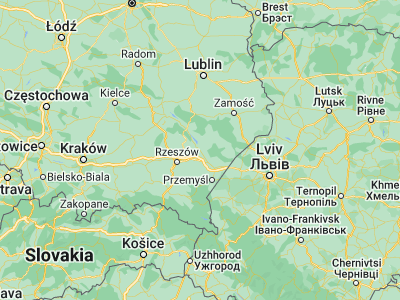 Map showing location of Dębno (50.19811, 22.51837)