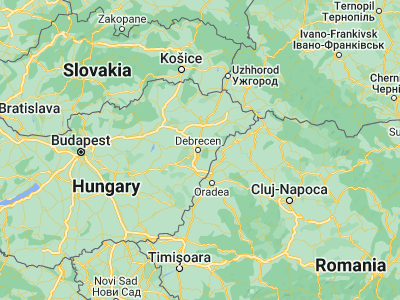 Map showing location of Debrecen (47.53333, 21.63333)