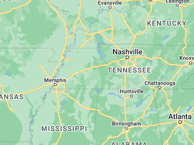 Map showing location of Decaturville (35.58424, -88.11948)