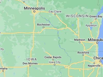 Map showing location of Decorah (43.30331, -91.78571)