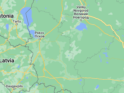 Map showing location of Dedovichi (57.55166, 29.95018)