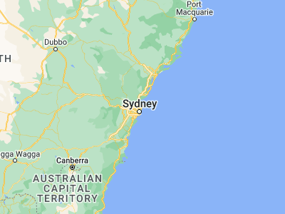 Map showing location of Dee Why (-33.75, 151.3)