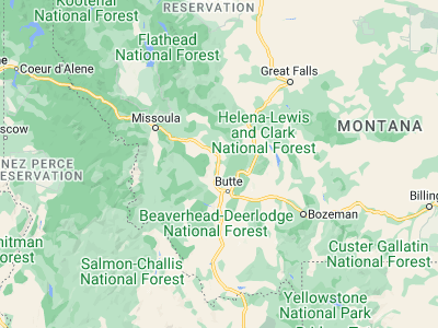 Map showing location of Deer Lodge (46.39576, -112.73004)