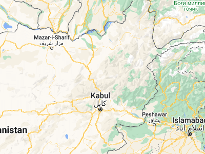 Map showing location of Deh-e Şalāḩ (35.69031, 69.3151)
