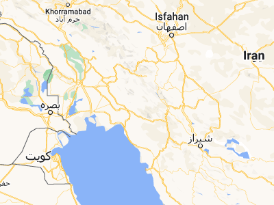 Map showing location of Dehdasht (30.7949, 50.56458)