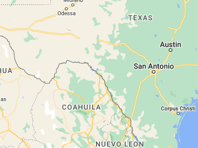 Map showing location of Del Rio (29.36273, -100.89676)