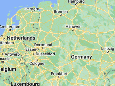Map showing location of Delbrück (51.76502, 8.56223)