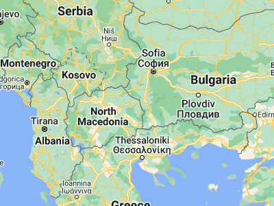 Map showing location of Делчево (41.96722, 22.76944)