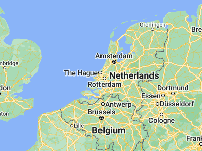 Map showing location of Delft (52.00667, 4.35556)