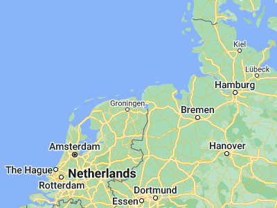 Map showing location of Delfzijl (53.33, 6.91806)