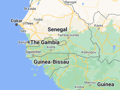 Map showing location of Demba Kunda (13.25, -14.26667)