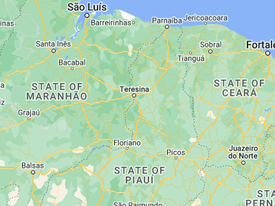 Map showing location of Demerval Lobão (-5.35833, -42.67639)