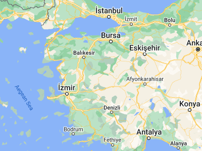Map showing location of Demirci (39.04607, 28.65889)