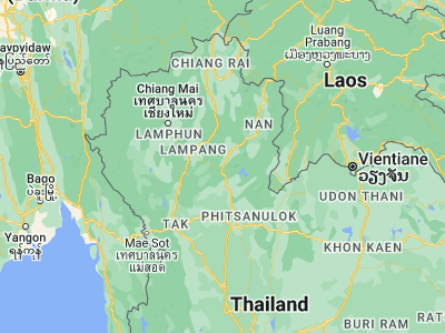 Map showing location of Den Chai (17.98372, 100.05217)