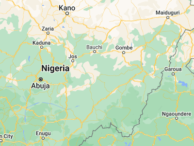 Map showing location of Dengi (9.36667, 9.95)