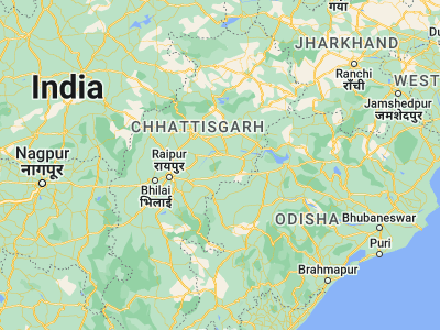 Map showing location of Deori (21.45, 82.61667)