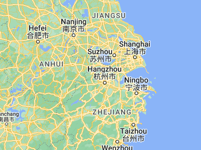 Map showing location of Deqing (30.54485, 119.9599)