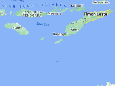 Map showing location of Deranitan (-10.8614, 123.0124)