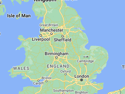 Map showing location of Derby (52.92277, -1.47663)