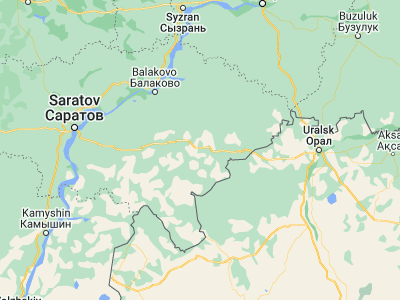 Map showing location of Dergachi (51.2328, 48.7659)