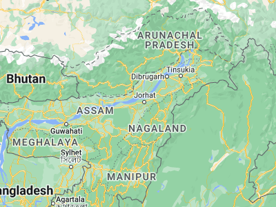 Map showing location of Dergaon (26.7, 93.96667)
