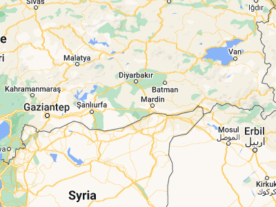 Map showing location of Derik (37.36333, 40.27111)