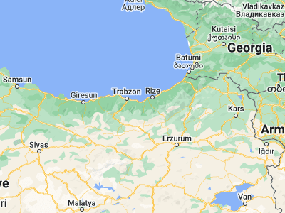 Map showing location of Dernekpazarı (40.80286, 40.23958)