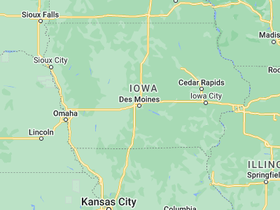 Map showing location of Des Moines (41.60054, -93.60911)