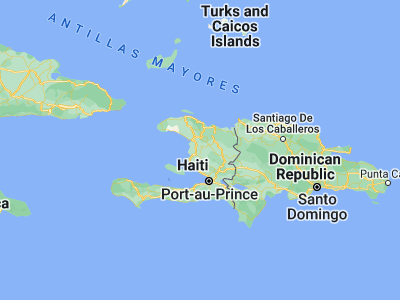 Map showing location of Dessalines (19.28333, -72.5)